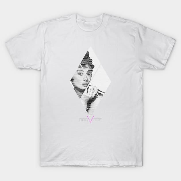 Audrey Hepburn T-Shirt by GraVtee